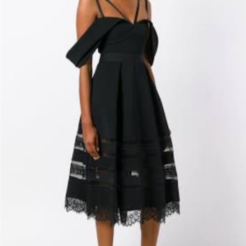 Self-Portrait Black Off-Shoulder Dress in perfect conditions